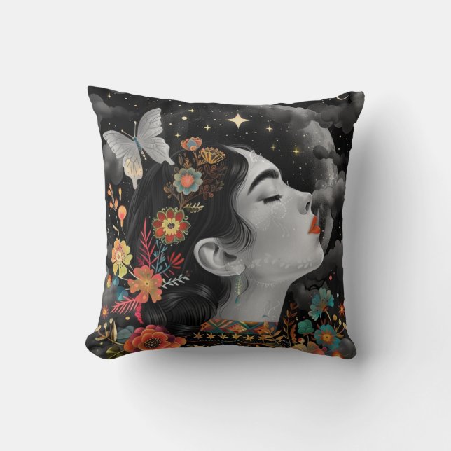 Celestial Serendipity Throw Pillow (Front)