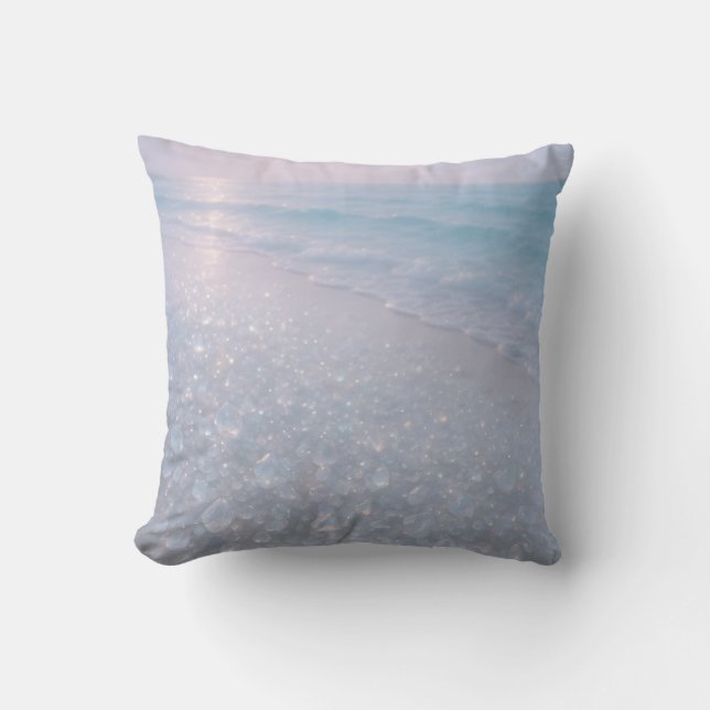 Celestial Shore Throw Pillow (Front)