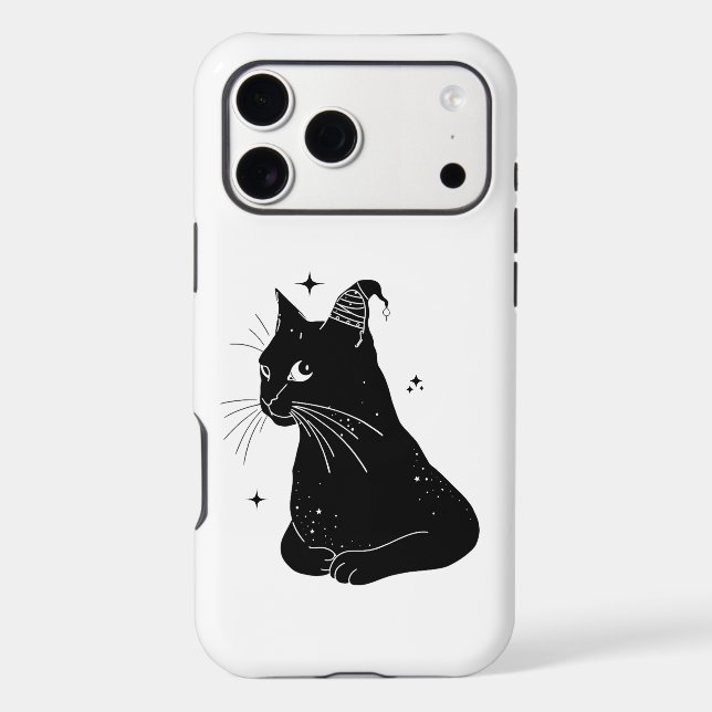 Celestial Side-Eye Black Cat Case-Mate iPhone Case (Back)