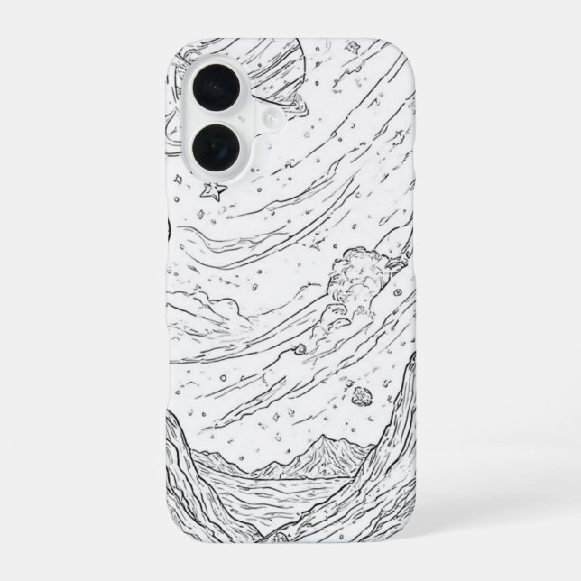 Celestial Sketch View Iphone Case (Back)
