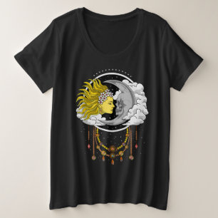 Celestial Skull Moon Plus Size T-Shirt