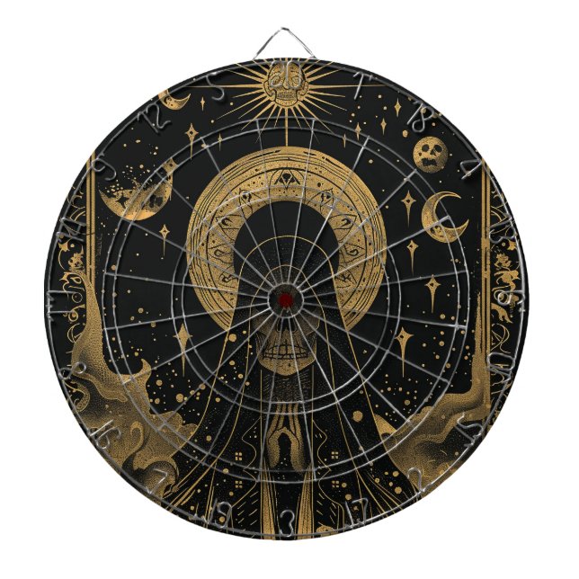 Celestial Skull Night Sky Dart Board (Front)