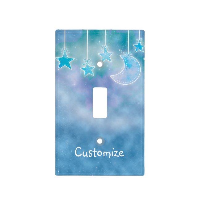 Celestial Sky Galaxy Bedroom Nursery Light Switch (Front)