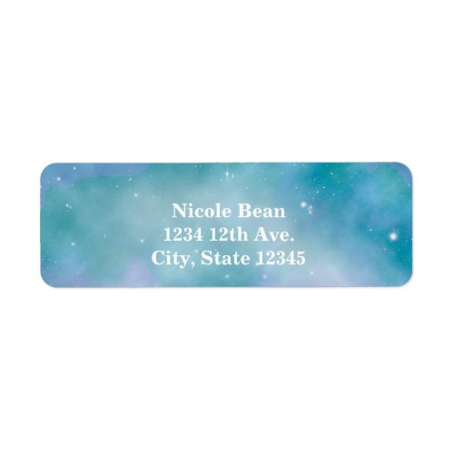 Celestial Sky Galaxy Cosmic Matching Baby Shower Label