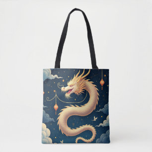 Celestial Sky Serpent – Eastern Dragon Tote Bag