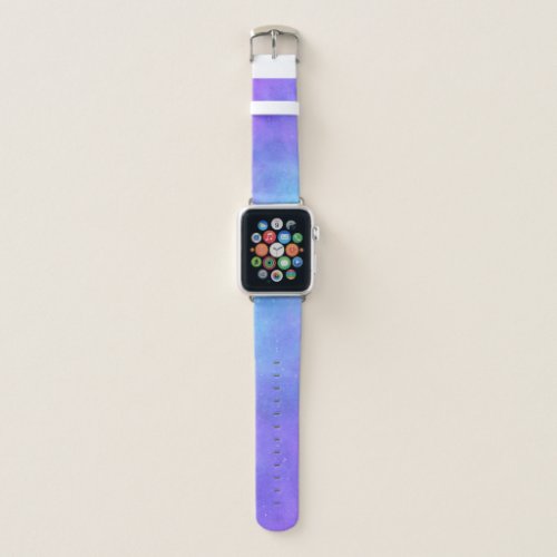 Celestial Sky Theme Purple Blue White Dotted Stars Apple Watch Band