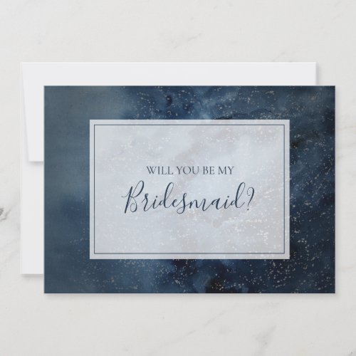 Celestial Sky With Frame Bridesmaid Proposal Card