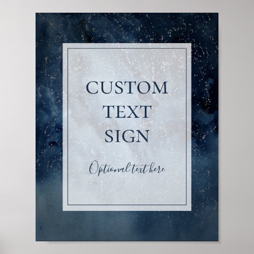 Celestial Sky With Frame Cards and Gifts Custom Poster