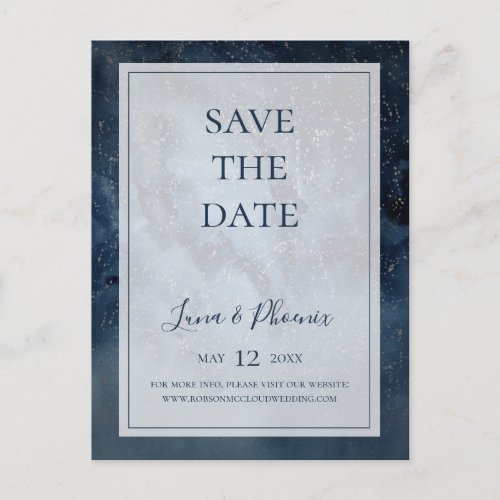 Celestial Sky With Frame Save The Date Postcard