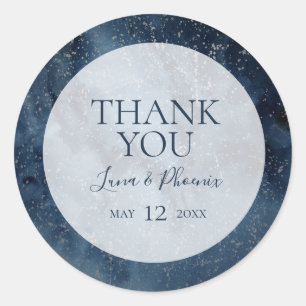 Celestial Sky With Frame Thank You Favor Sticker