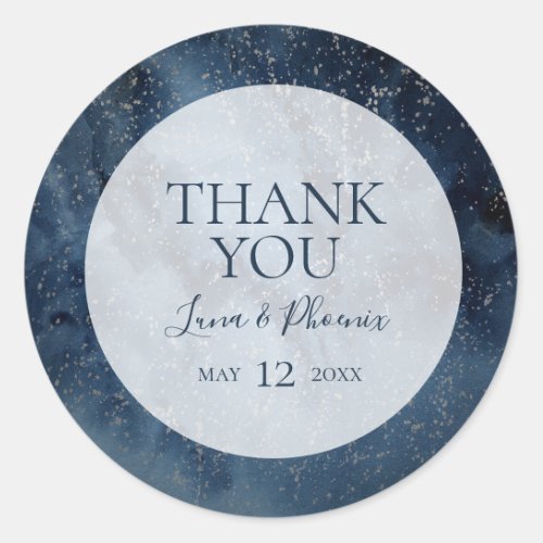 Celestial Sky With Frame Thank You Favor Sticker