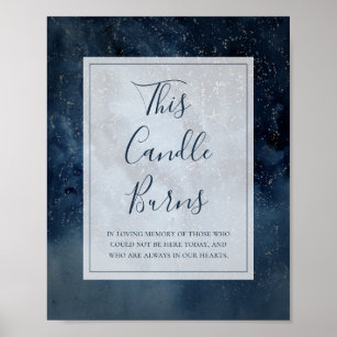 Celestial Sky With Frame This Candle Burns Sign