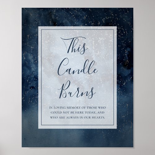Celestial Sky With Frame This Candle Burns Sign