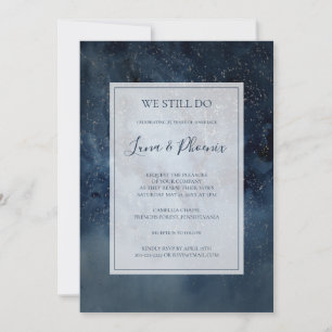 Celestial Sky With Frame We Still Do Vow Renewal Invitation
