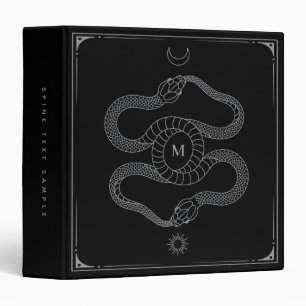 Celestial Snake Book of Shadows Ouroboros Symbol 3 Ring Binder