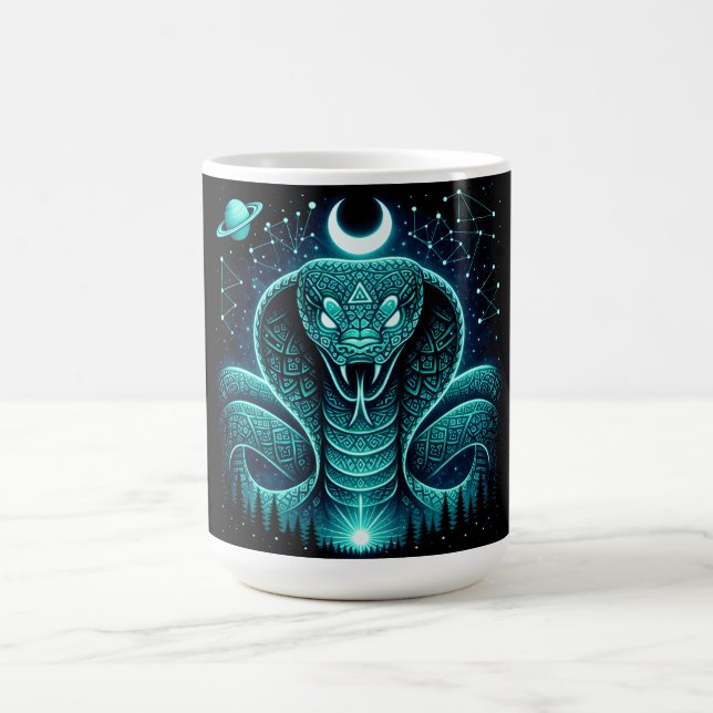 Celestial Snake – Cosmic Ancient Wildlife Galaxy Coffee Mug (Center)