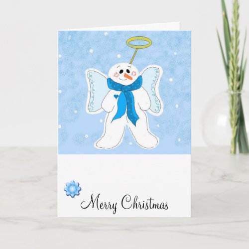 Celestial Snow Angel Holiday Card