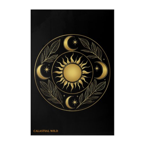 Celestial Solis Mandala Acrylic Wall Art