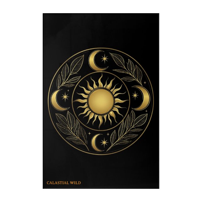 Celestial Solis Mandala Acrylic Wall Art (Front)