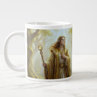 Celestial Sorcerer in Sunlit Grove Giant Coffee Mug