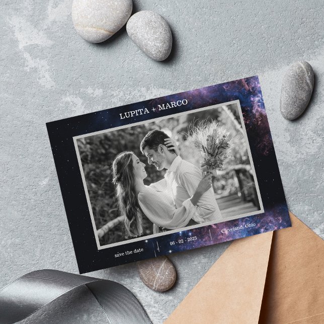 Celestial Space Astronomy Wedding Save the Date Announcement (Creator Uploaded)