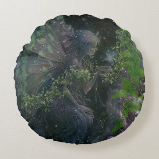 "Celestial Space Fairy"  Round Pillow