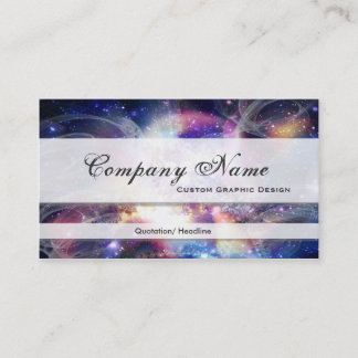 Celestial Space Graphic Designer Business Cards