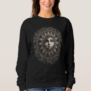 Celestial Space Sun Moon Boho Luna Solar Astronomy Sweatshirt