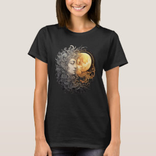 Celestial Space Sun Moon Boho Luna Solar Astronomy T-Shirt