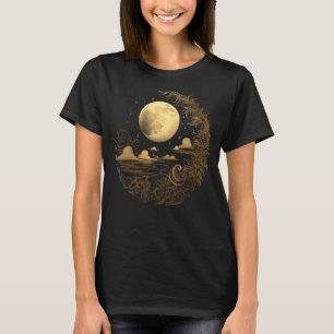 Celestial Space Sun Moon Boho Luna Solar Astronomy T-Shirt