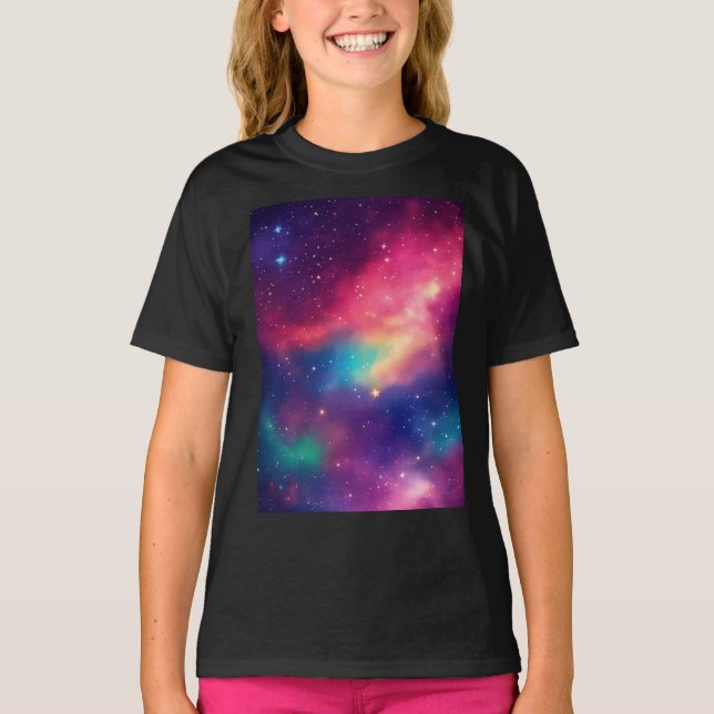 Celestial Sparkle Girls' Star Tee (Front)