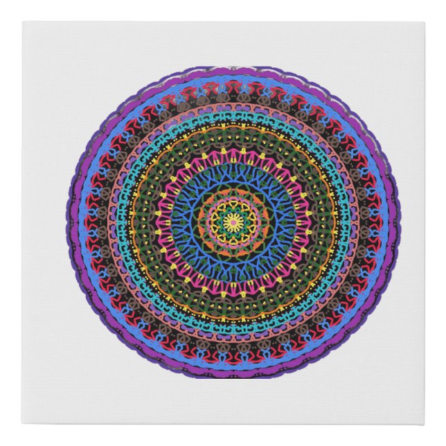 Celestial spectrum Mandala  Canvas Print (Front)