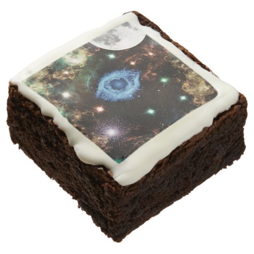 Celestial Spiral Galaxy Nebula Cluster Stars Spark Brownie