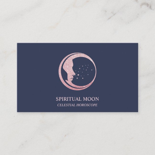 Celestial Spiritual Moon Stars Astro Business Card
