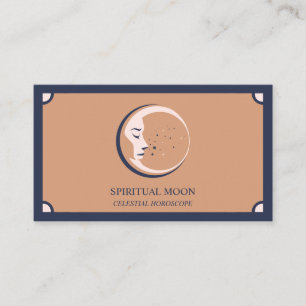 Celestial Spiritual Moon Stars Astrology boho Business Card