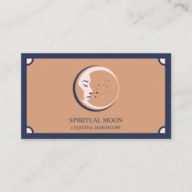 Celestial Spiritual Moon Stars Astrology boho Business Card