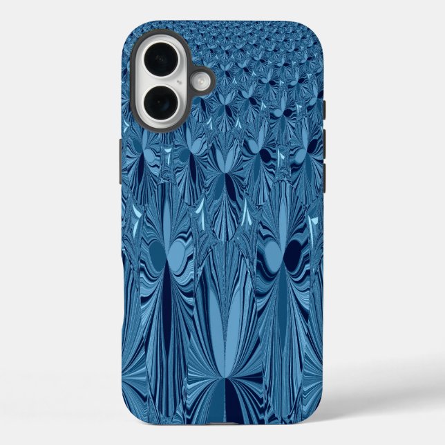 Celestial Splendor: Iridescent Blue Rose Design Case-Mate iPhone Case (Back)