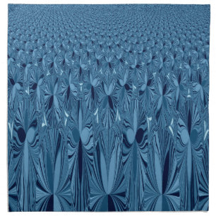 Celestial Splendor: Iridescent Blue Rose Design Cloth Napkin