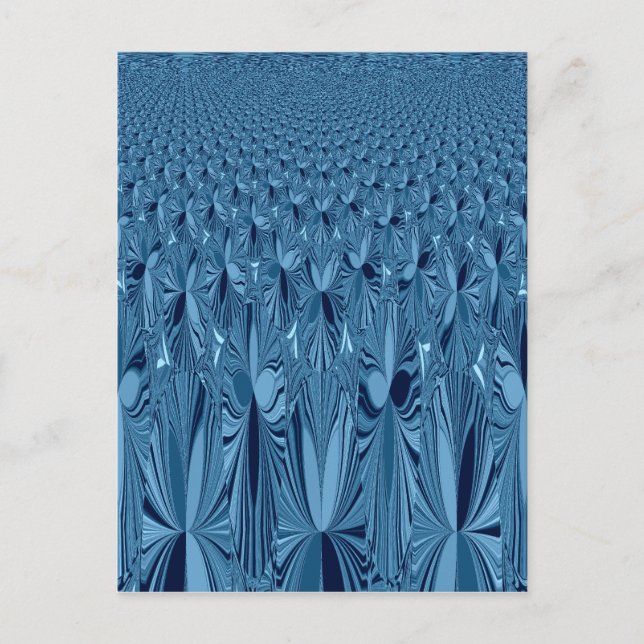 Celestial Splendor: Iridescent Blue Rose Design Postcard (Front)