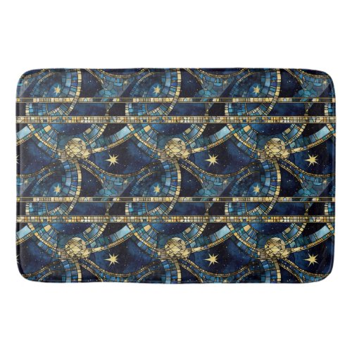 Celestial Stained Glass Bath Mat