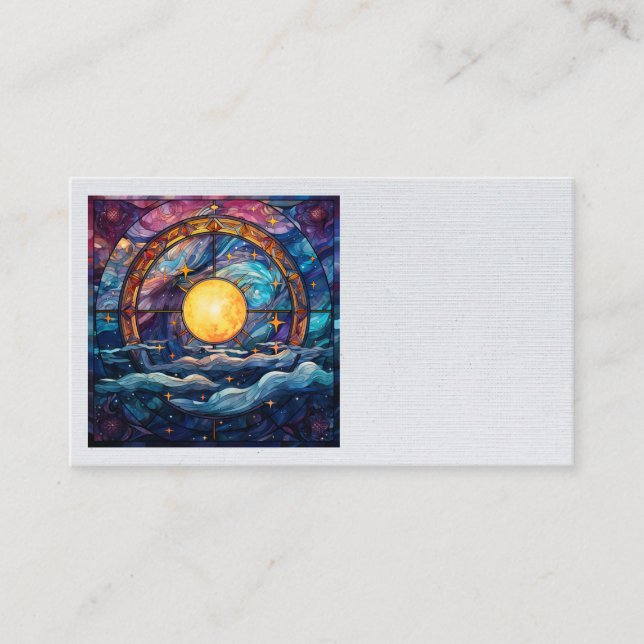 Celestial Stained Glass Business Cards (Front)