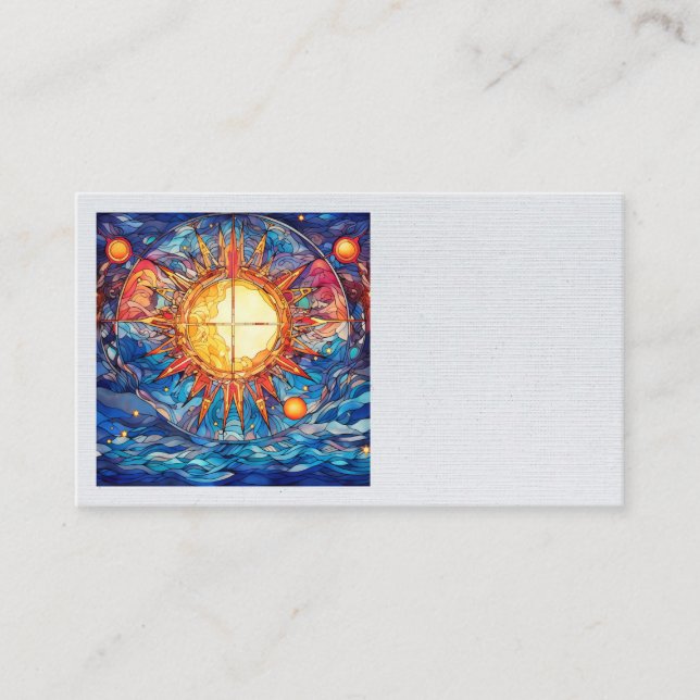 Celestial Stained Glass Business Cards (Front)
