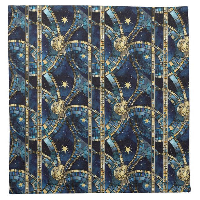 Celestial Stained Glass Cloth Napkin (Front)