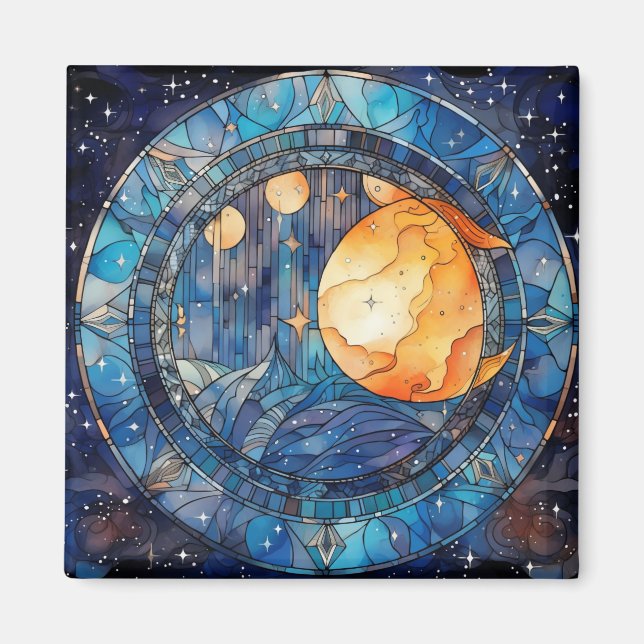 Celestial Stained Glass Magnet (Front)