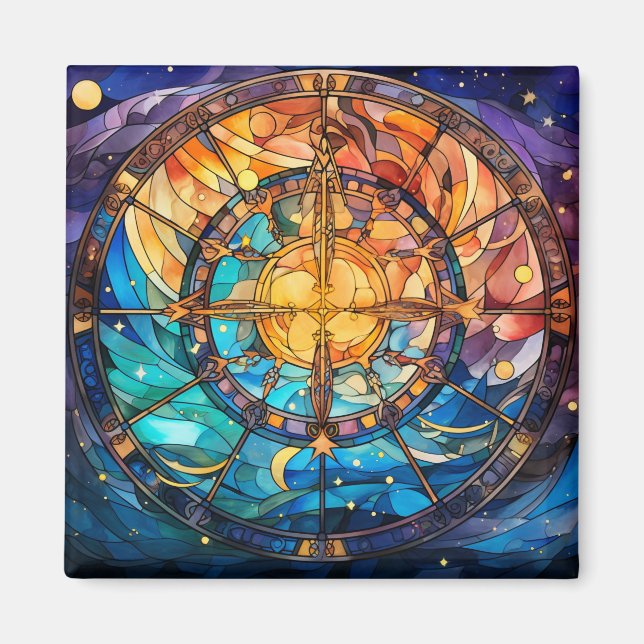 Celestial Stained Glass Magnet (Front)