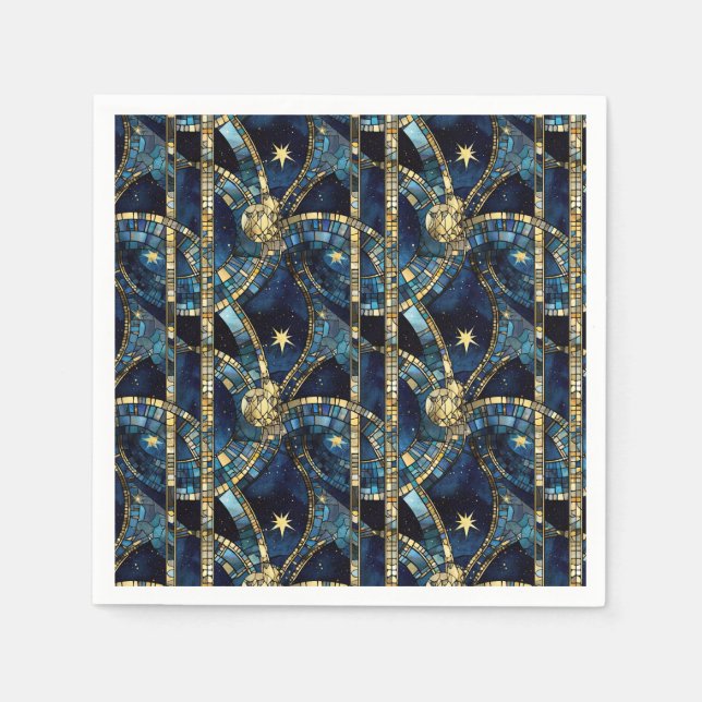 Celestial Stained Glass Napkins (Front)