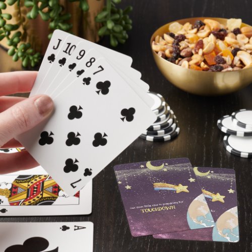 Celestial Star Custom Typography Baby Shower Poker Cards