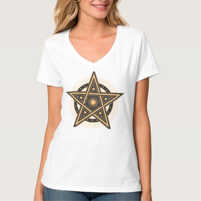  Celestial Star Design Tee – Shine Bright Ev (Front)