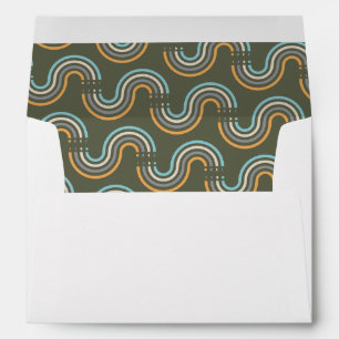 Celestial Star Green Blue Modern Invitation Envelope