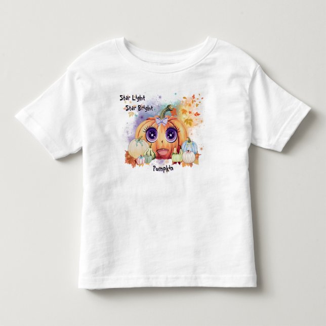 Celestial Star Light Star Bright Pumpkin Girl's Toddler T-shirt (Front)